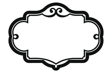 Elegant vintage frame set with a white border for text or label decoration