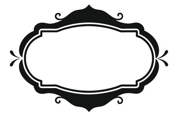 Vintage ornamental frame set with floral pattern on a white background for retro design labels, borders, and invitations