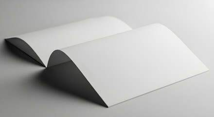 blank paper sheet with curl