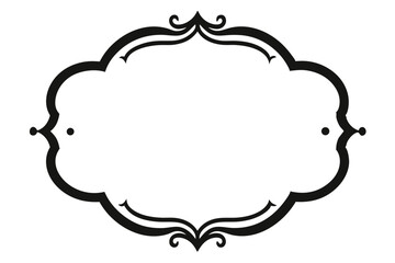 Vintage ornate floral frame border design element