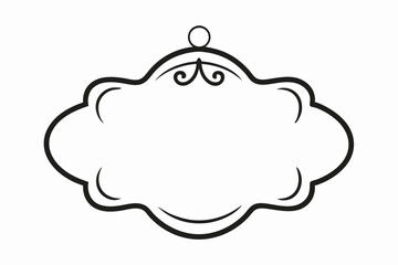 Decorative vector illustration of a speech bubble frame for text