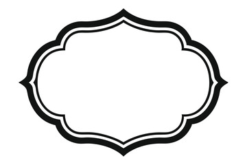 Vintage round frame with floral ornament and pattern, perfect for a retro label, card, or scrapbook design element