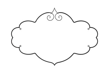 Cartoon vector illustration of a paper cloud speech bubble design for communication