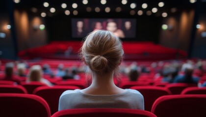 Audience member enjoys cinematic release surrounded by other guests, focusing on captivating story.