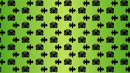 vector seamless speaker microphone  headphone pattern 