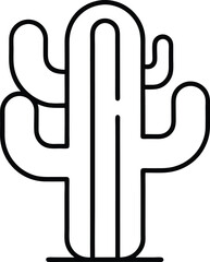 Cactus Outline Icon: Desert Plant