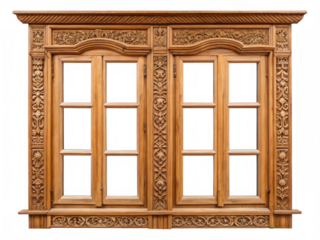 Wooden windows png home architecture panels png rustic window frames png classic house decor png transparent background image