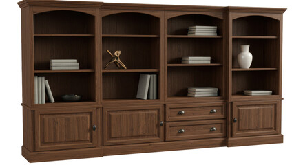 Isolated Wooden Bookcase