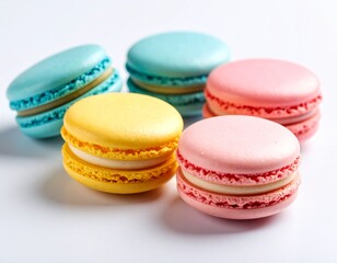 カラフルなマカロン　バレンタインスイーツ　背景