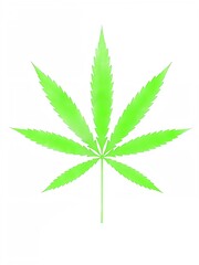 水彩の大麻の葉っぱ