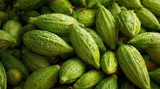 Fresh Organic Pointed Gourd from Farm Close Up