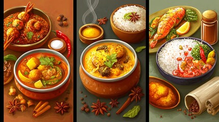 Vibrant Indian Cuisine Banners for Traditional Food Lovers