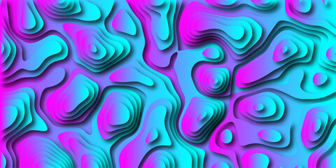 Abstract layered gradient background in blue cyan and magenta colors creates a vibrant and modern design for various applications.