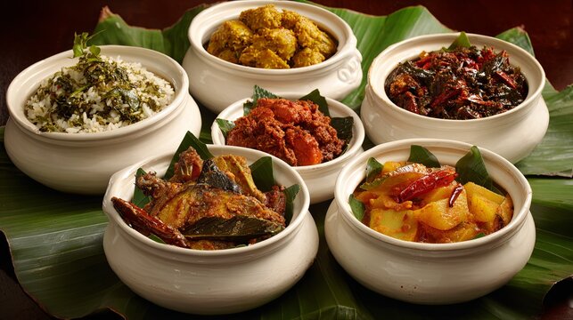 Traditional Bengali Dishes - Delicious Plate of Bhorta and Bha