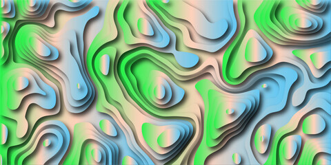 Obraz premium Abstract layered paper cut design featuring flowing organic forms and soft gradient colors ideal for digital backgrounds.