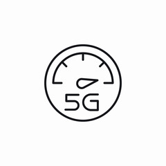 5g signal icon sign vector