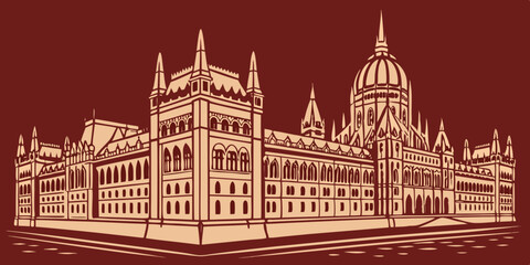 Seamless relief sculpture decoration retro pattern dark red  background. Ideal for greeting card or backdrop template design vector illustration.