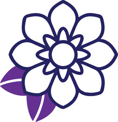 blue flower isolated on white background