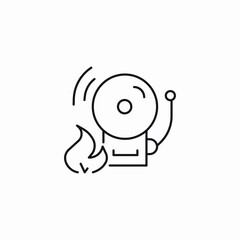 Fototapeta premium fire alarm ring icon sign vector