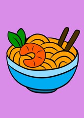 Illustration of a plate of food