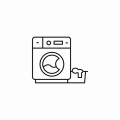 laundry set icon sign vector
