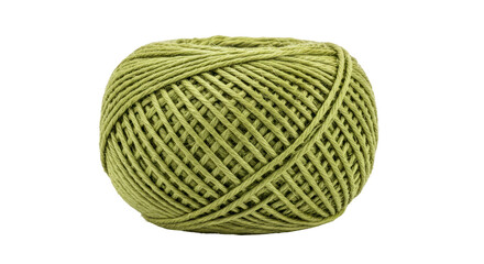 Isolated Ball of Green Yarn