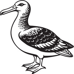 Obraz premium vector illustration of cartoon duck