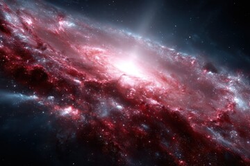 Fototapeta premium Bright and colorful cosmic explosion in deep space captures the beauty of the universe