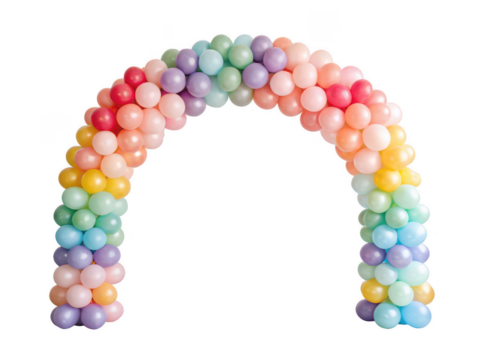 balloon arch png party decoration png balloon arrangement png colorful balloons png event decor png balloon display png festive decoration png transparent background image