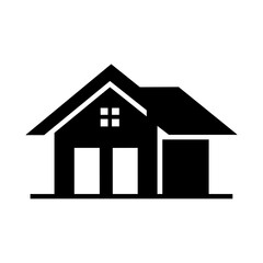 simple house icon silhouette vector