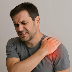 Obraz premium Man Suffering from Shoulder Pain 