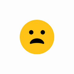disappointed impression icon sign vector