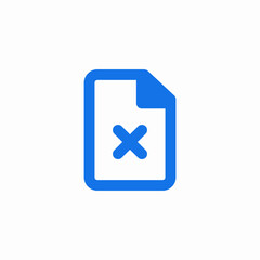 Obraz premium file page deletion icon sign vector