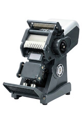 Fototapeta premium Vintage numbering machine for printing labels and tags isolated on a transparent background