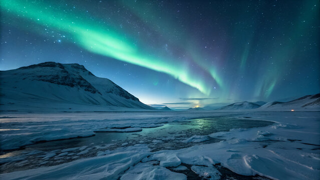 snow pc wallpaer with galaxy space.