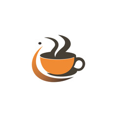 Minimalist Coffee Cup Icon – Cafe Logo Vector Design