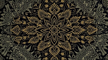 Whimsical Tribal Art -  Floral Aztec Pattern