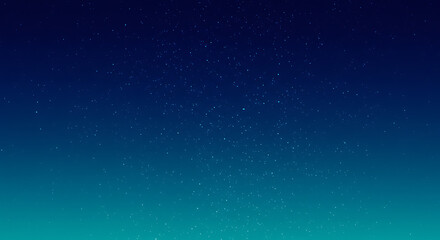 Obraz premium A simple, abstract background with a smooth gradient from dark blue to bright cyan, featuring subtle floating particles. A calm and modern design. 