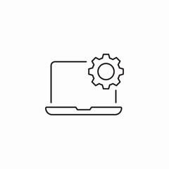 certified web laptop application icon sign vector