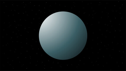 Minimal vector illustration of Uranus, the icy blue planet in our solar system. Ideal for educational graphics, astronomy content, science posters, and space-themed designs.