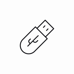 usb stick icon sign vector