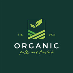 Good quality organic farm or ranch abstract logo template design.