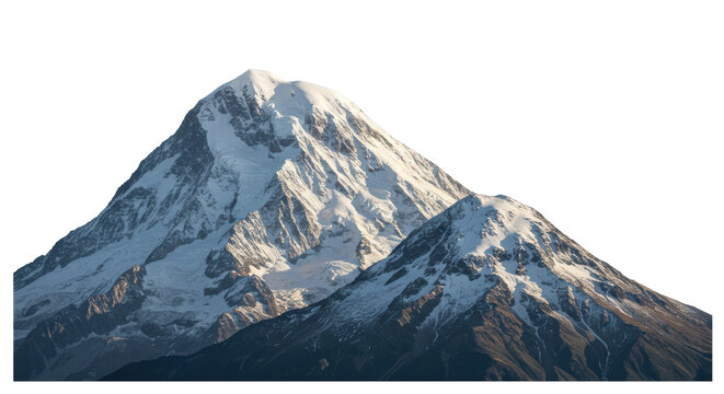 Isolated Snowy Mountain Peak