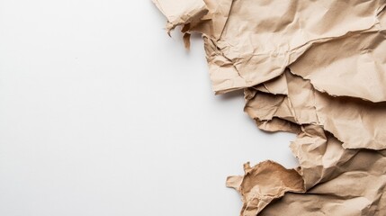 Crumpled kraft paper