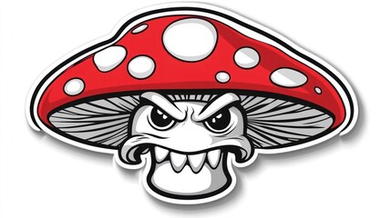 Angry Mushroom Sticker