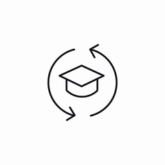 college transfer icon sign vector