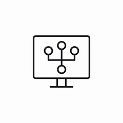 network display icon sign vector