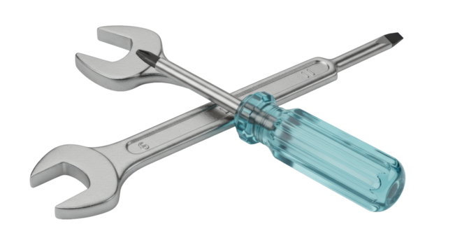 Isolated Wrenches and Screwdriver