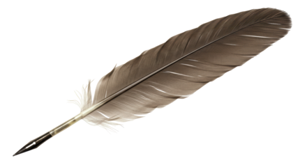 Isolated Feather Quill Pen