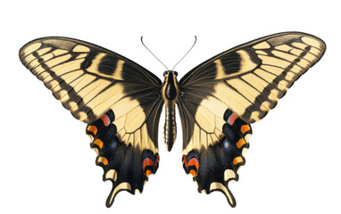 Butterfly with black and orange wings